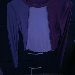 multicolored purple shirt xs